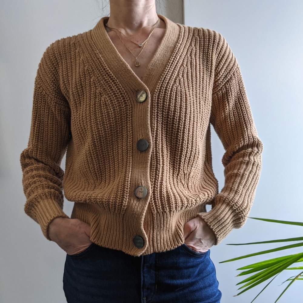 Banana Republic Tan Cotton Cardigan